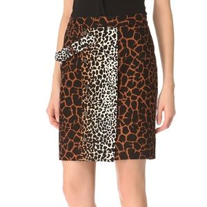 NWT Derek Lam Giraffe Print Utility Skirt